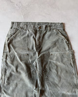 2000s - Faded Green Carhartt Double Knees - 34x30