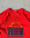 1970s - Red "Motion Of The Ocean" T-Shirt - XXS