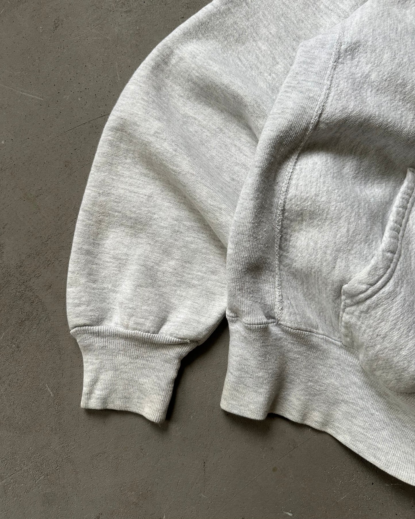 1990s - Ash Grey Utah State Zip Up Hoodie - M/L