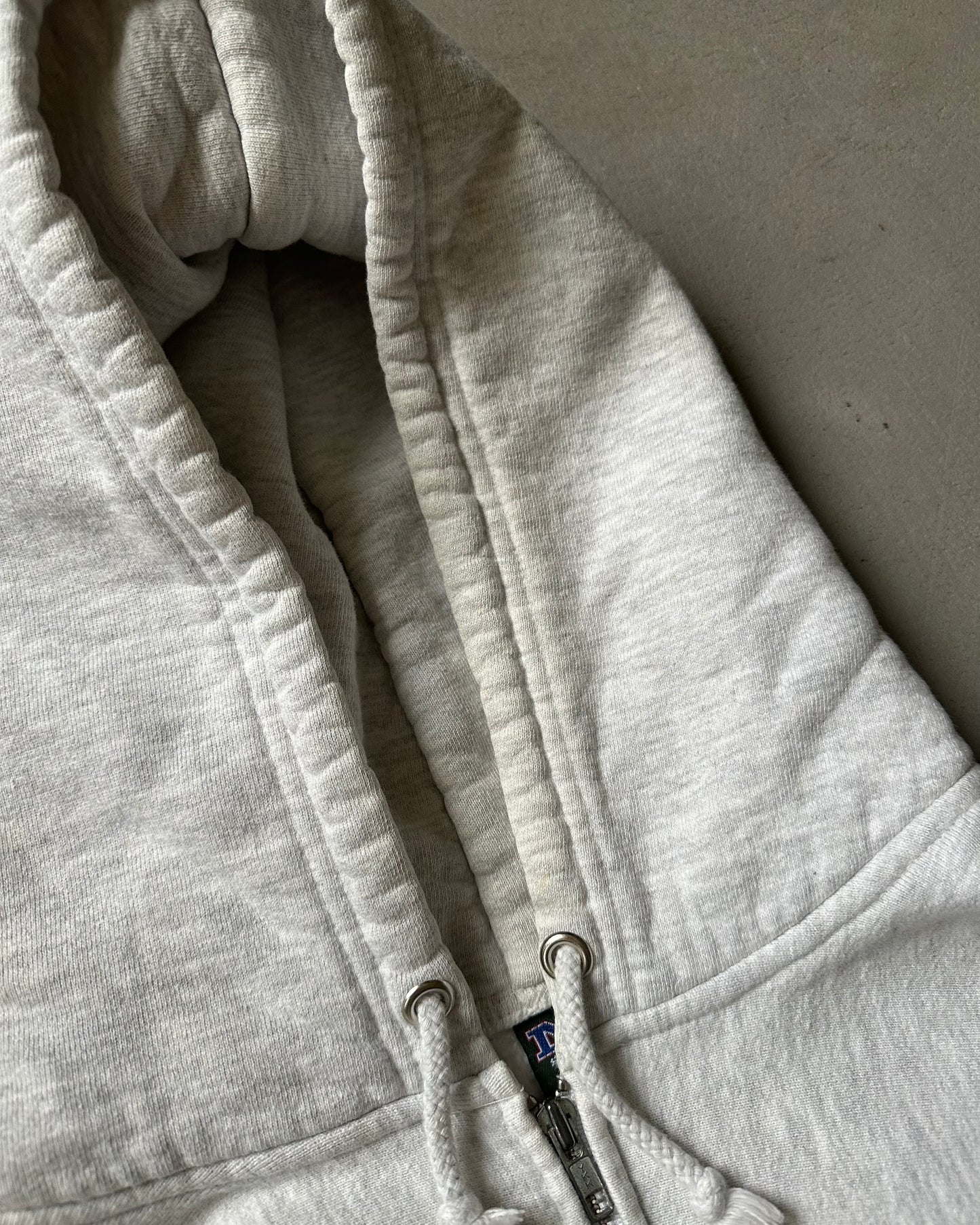 1990s - Ash Grey Utah State Zip Up Hoodie - M/L
