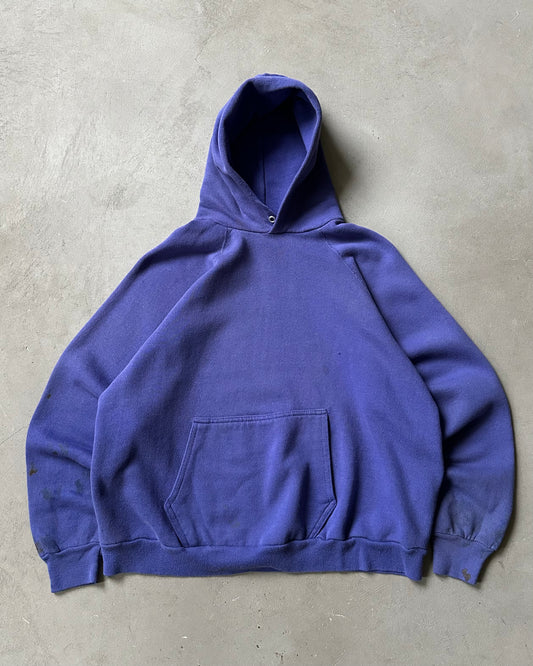 Années 70 - Sweat à capuche violet vieilli - S