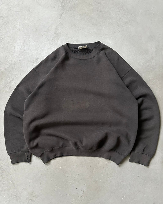 Années 90 - Sweat-shirt noir vierge vieilli - XL