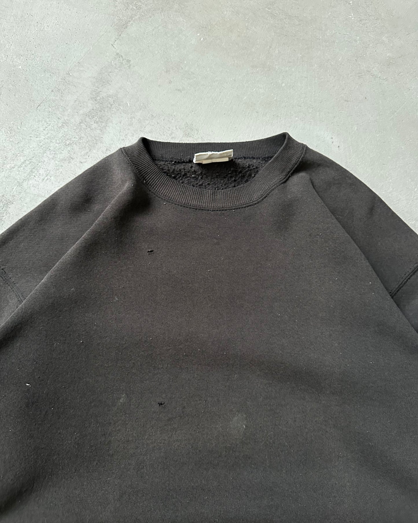 Années 90 - Sweat-shirt noir vierge vieilli - XL