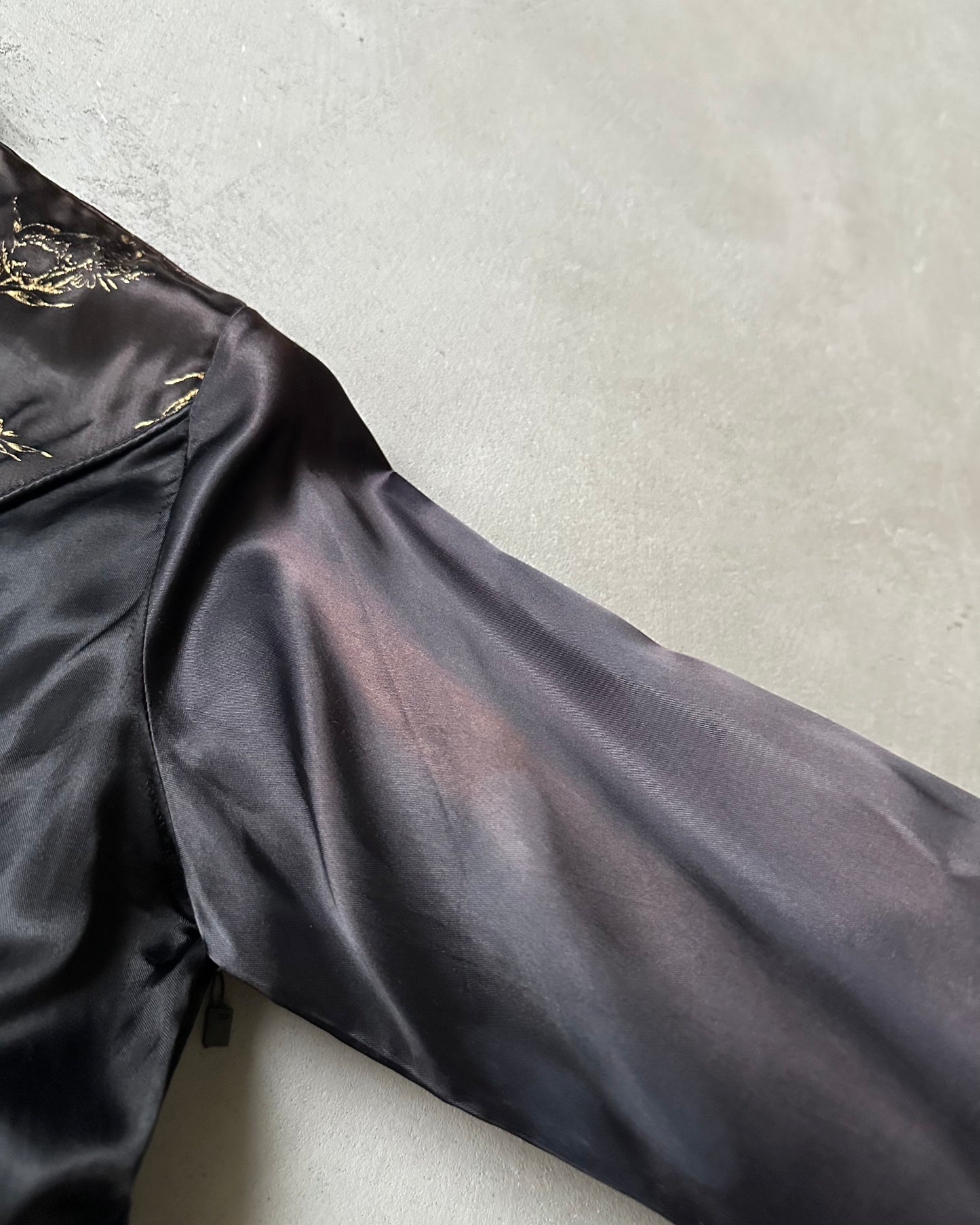 Années 70 - Chemise femme Wrangler noire en acétate - (F)S