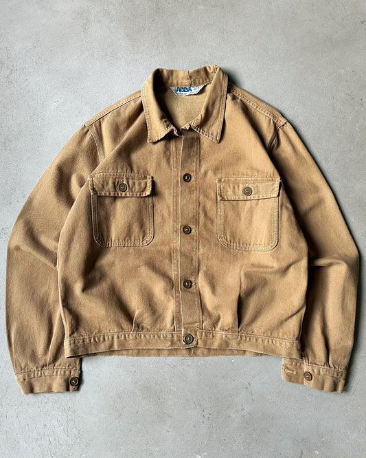 1970s - Tan Euro Cycling Shirt - S/M