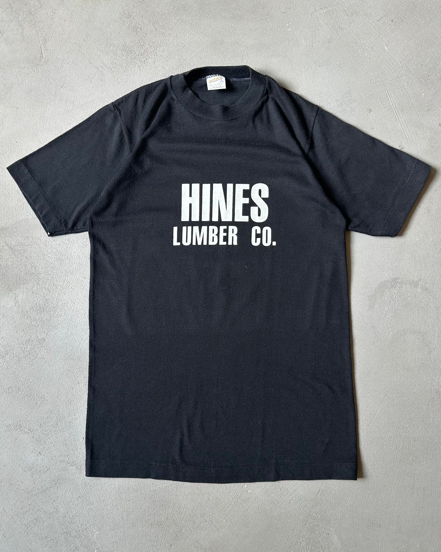 1980s - Black HINES LUMBER CO. T-Shirt - XXS/XS