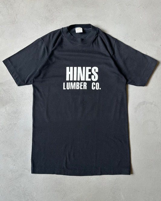 1980s - Black HINES LUMBER CO. T-Shirt - XXS/XS