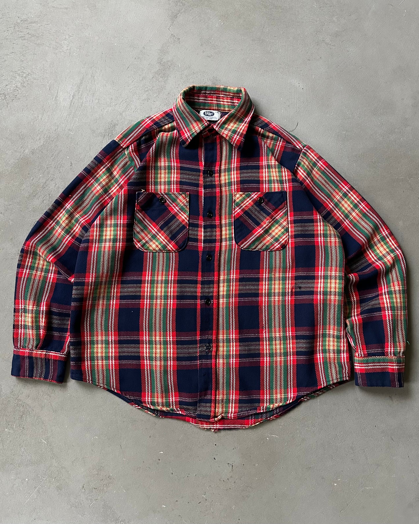 1980s - Navy/Red Mr.Leggs Plaid Flannel - M