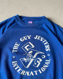 1990s - Blue "The Guy Jesters" Cropped T-Shirt - M/L