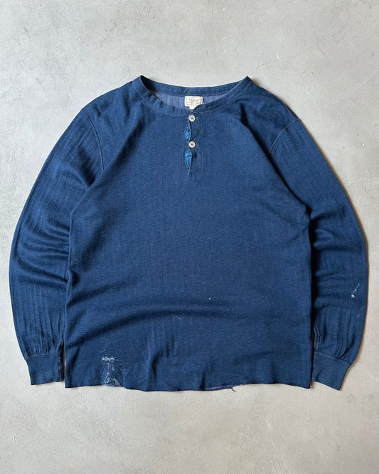 1990s - Navy L.L.Bean Henley Thermal - L