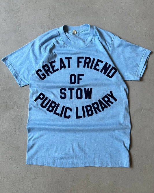 1980s - Blue "Great Friend" T-Shirt - XS/S