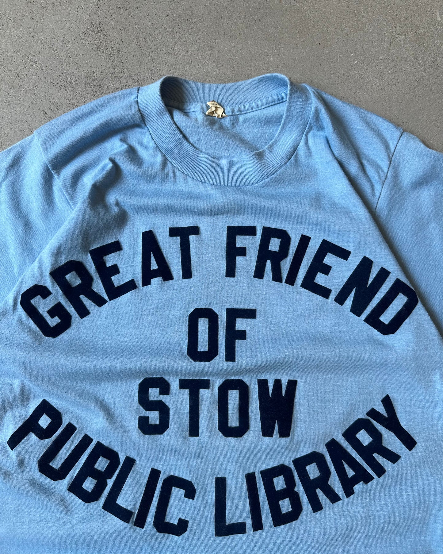 1980s - Blue "Great Friend" T-Shirt - XS/S