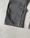 1990s - Faded Black Straight Leg Lois Jeans - 31x31
