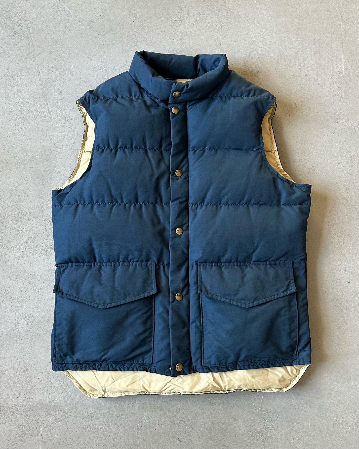 1980s - Navy Woolrich Puffer Vest - M