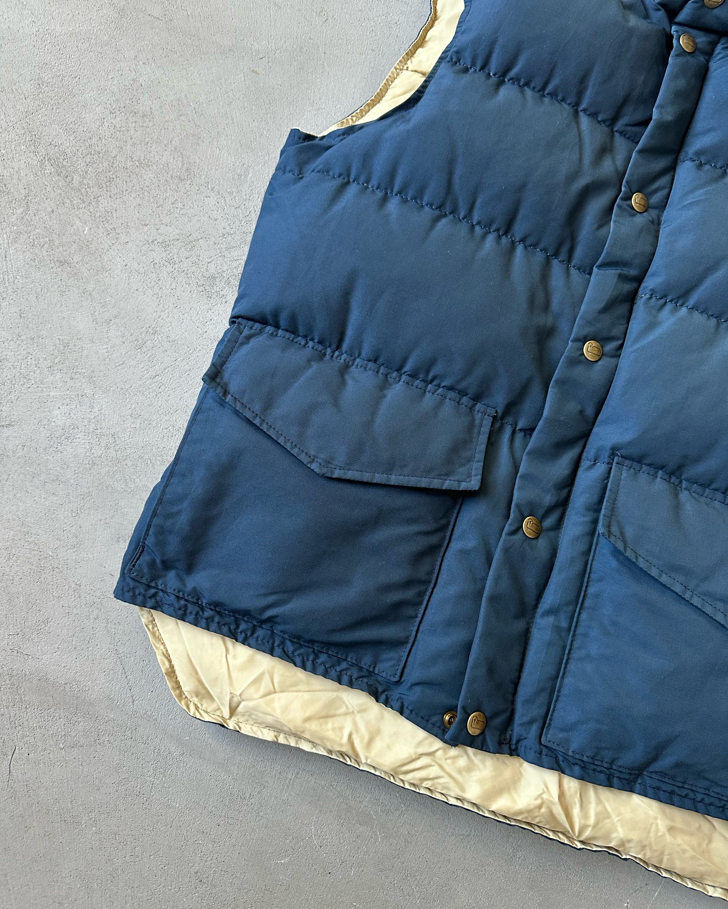 1980s - Navy Woolrich Puffer Vest - M