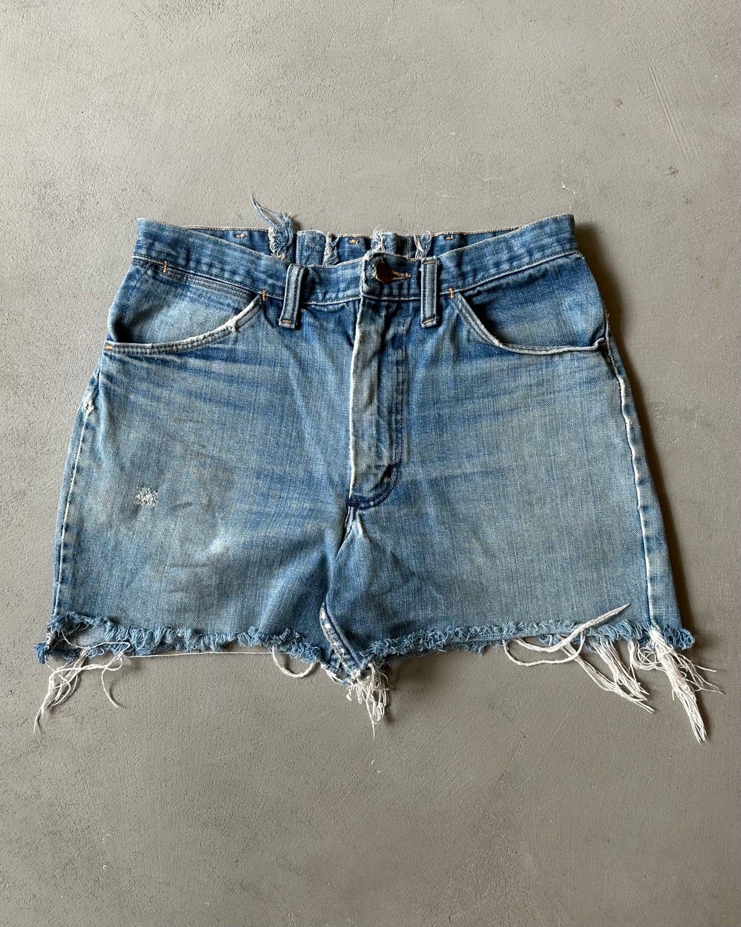 1970s - Distressed Cut Off Wrangler Shorts - 31