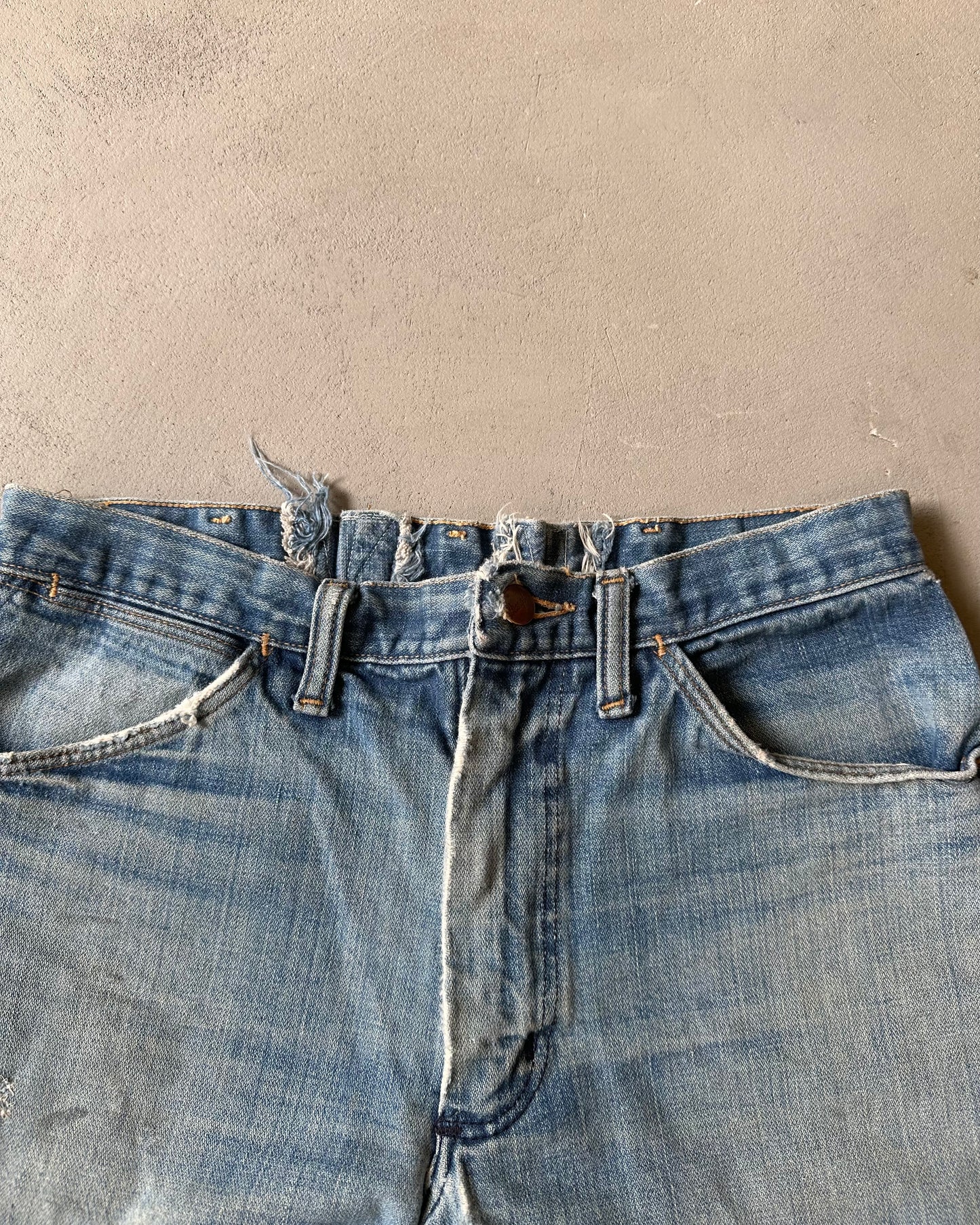 1970s - Distressed Cut Off Wrangler Shorts - 31