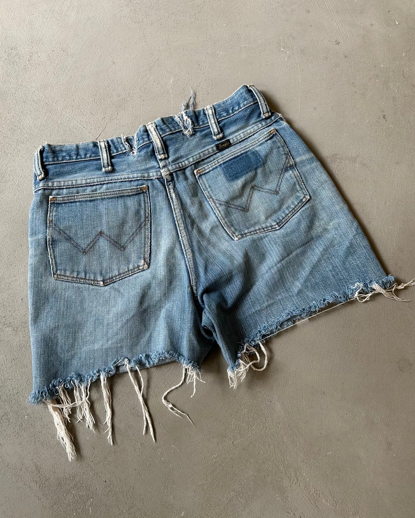 1970s - Distressed Cut Off Wrangler Shorts - 31
