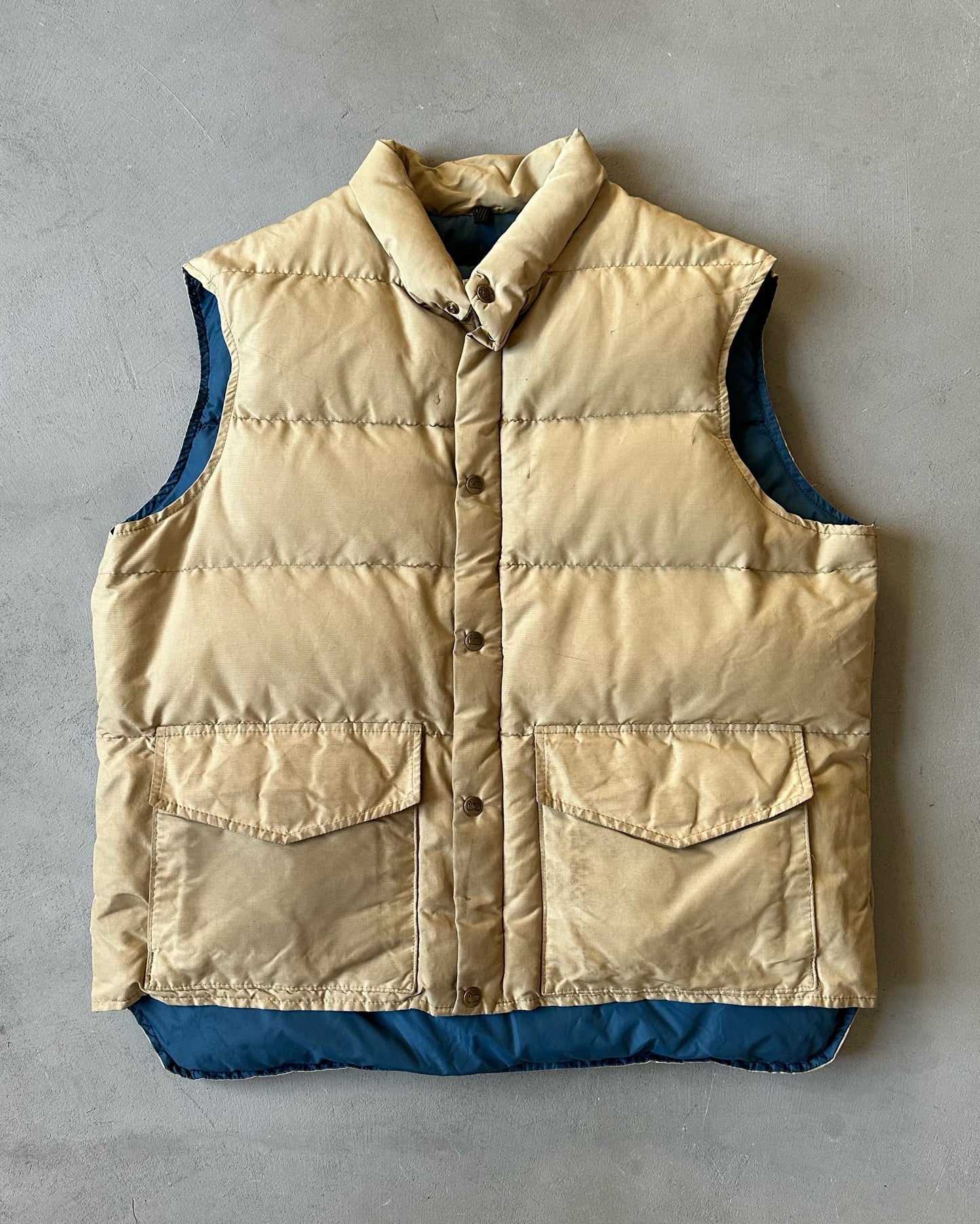 1980s - Beige Woolrich Puffer Vest - XL