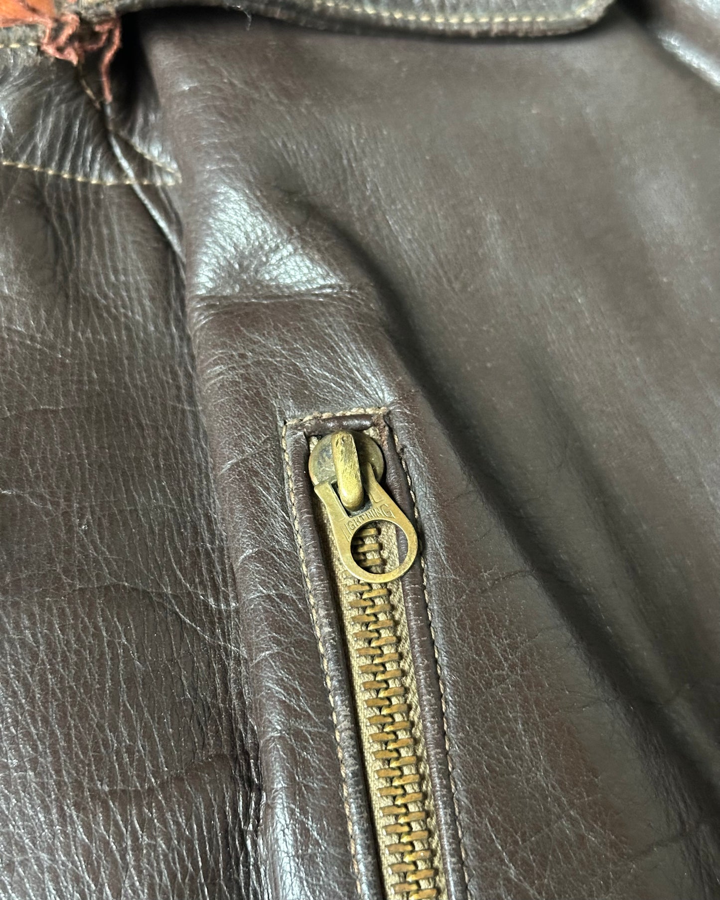 1940s - Dark Brown Elva German Leather Jacket - M/L