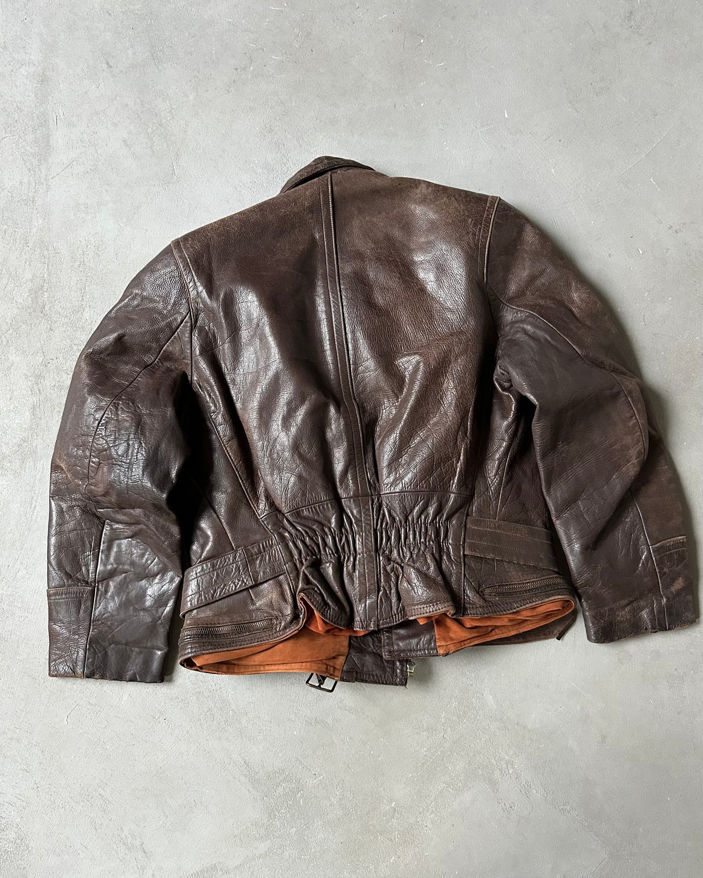 1940s - Dark Brown Elva German Leather Jacket - M/L