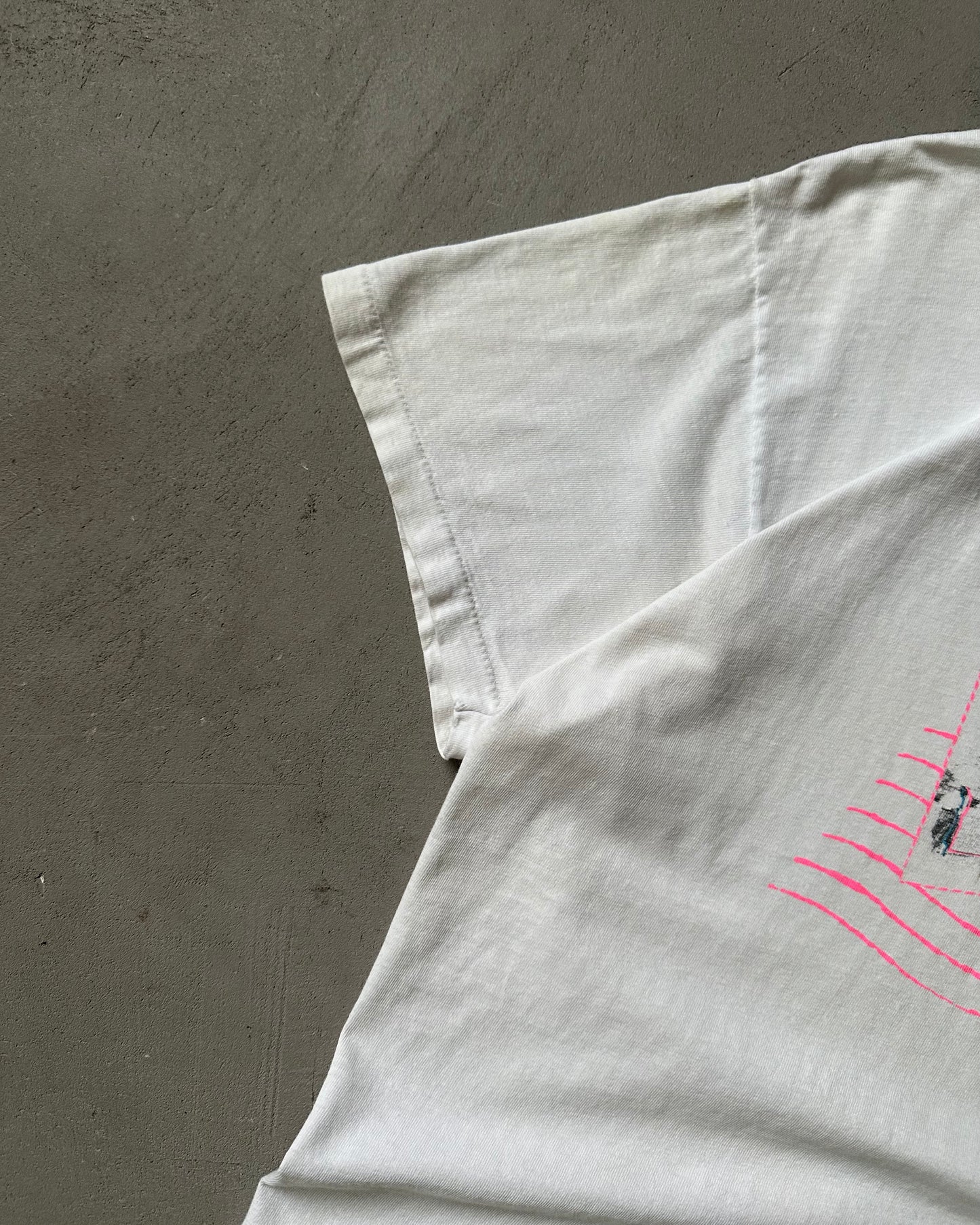 Années 1980 - T-shirt blanc Université de Dayton - Taille M