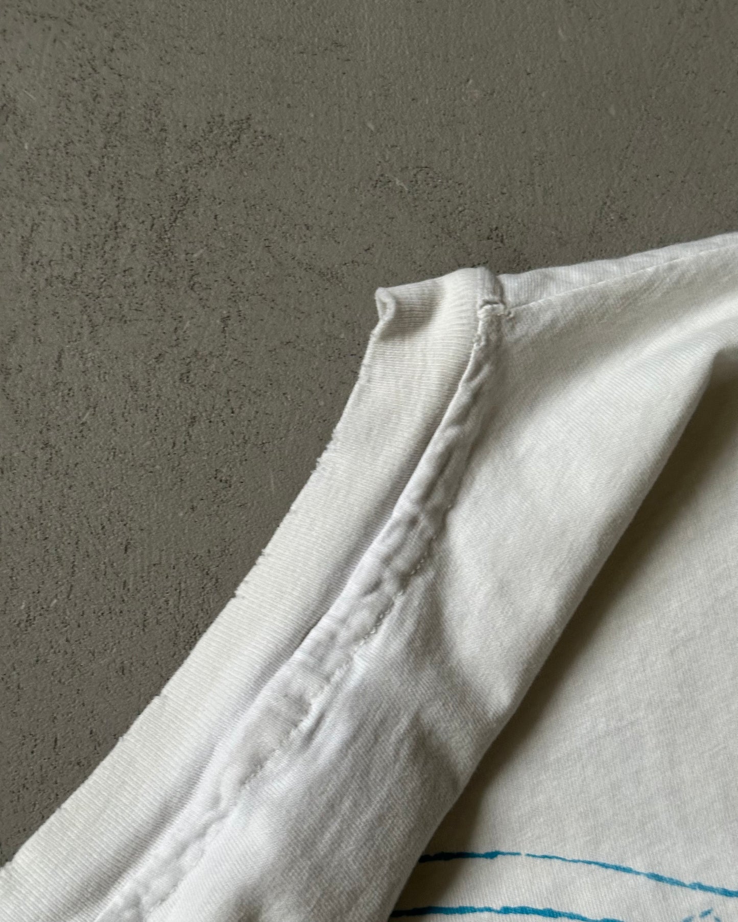 Années 1980 - T-shirt blanc Université de Dayton - Taille M