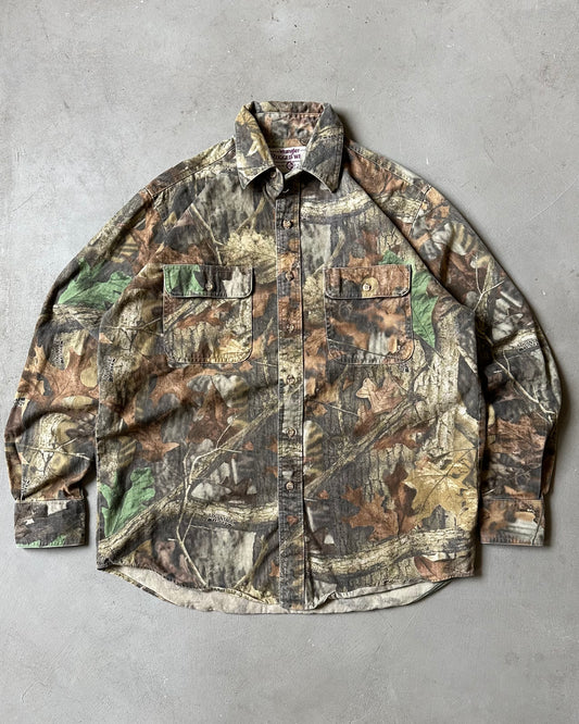 1990s - Camo Wrangler Button Up - M