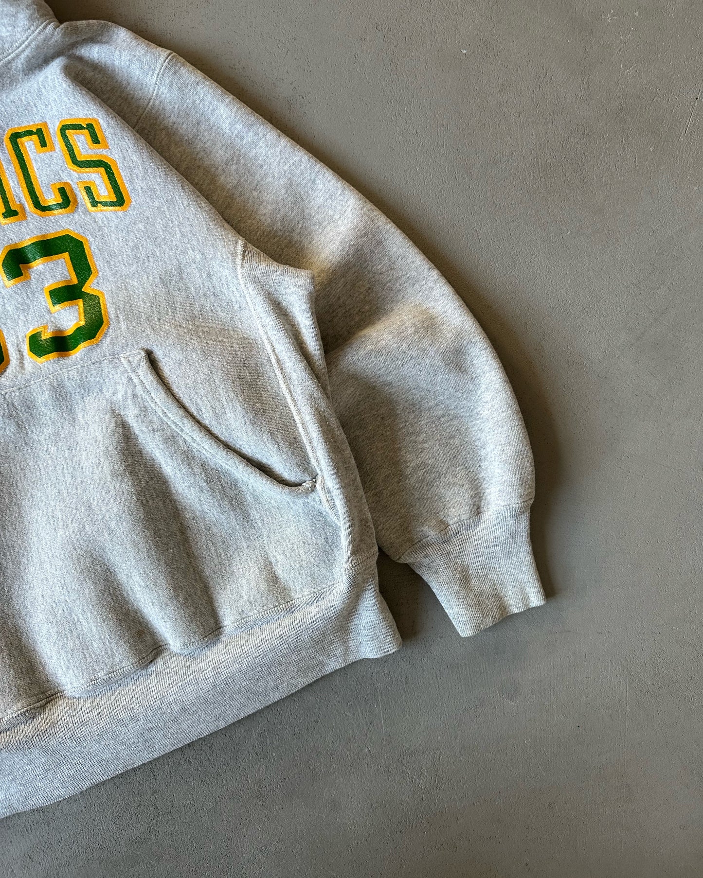 1990s - Ash Grey Celtics 33 Heavyweight Hoodie - XXS/XS