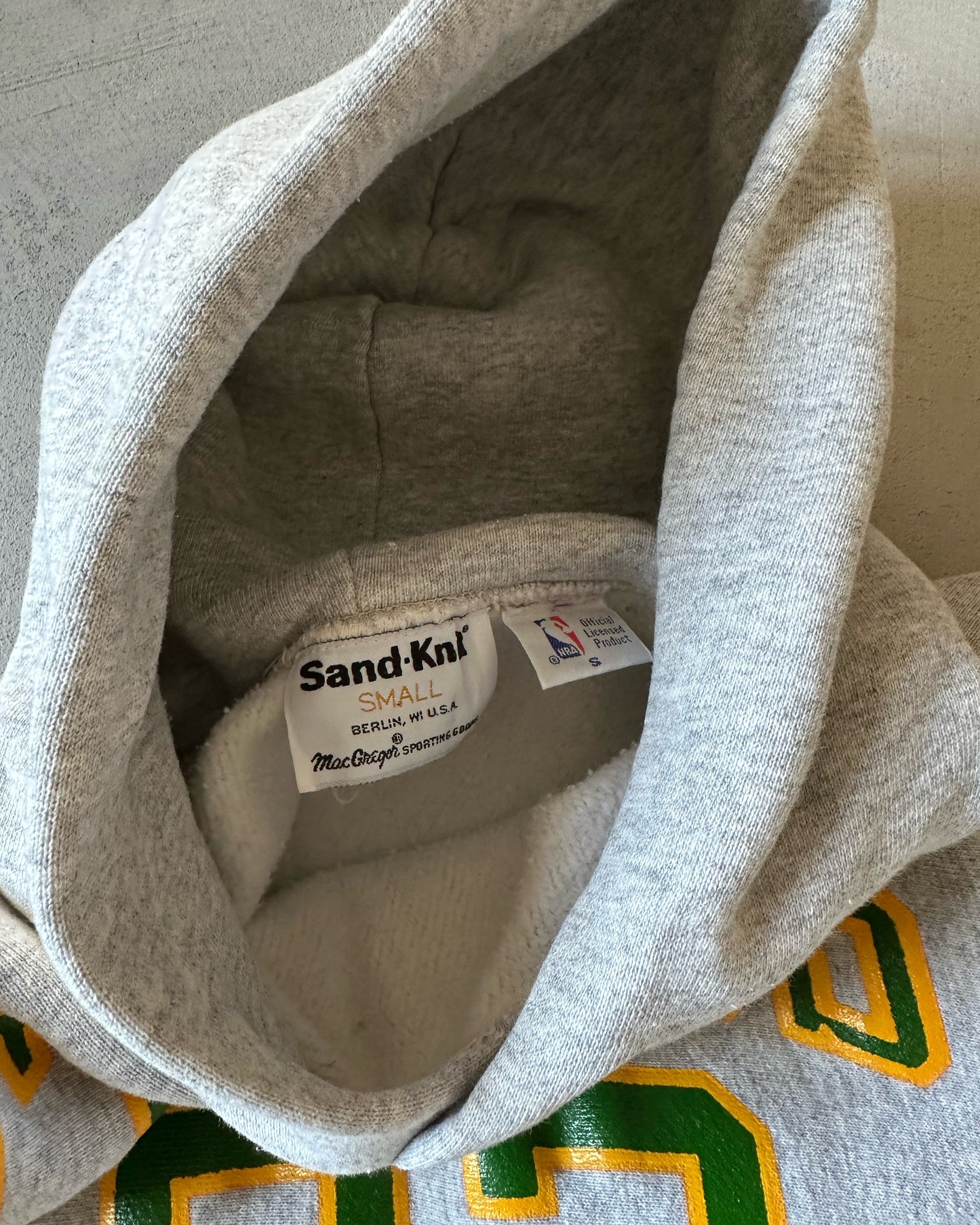 1990s - Ash Grey Celtics 33 Heavyweight Hoodie - XXS/XS