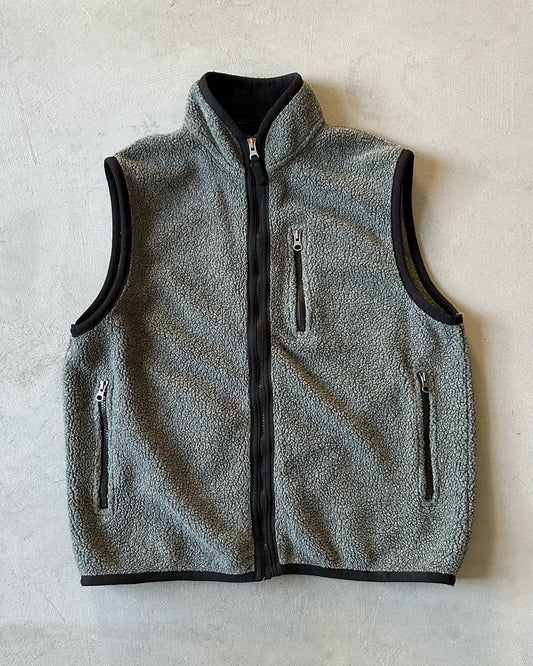 1990s - Grey GAP Fleece Vest - S