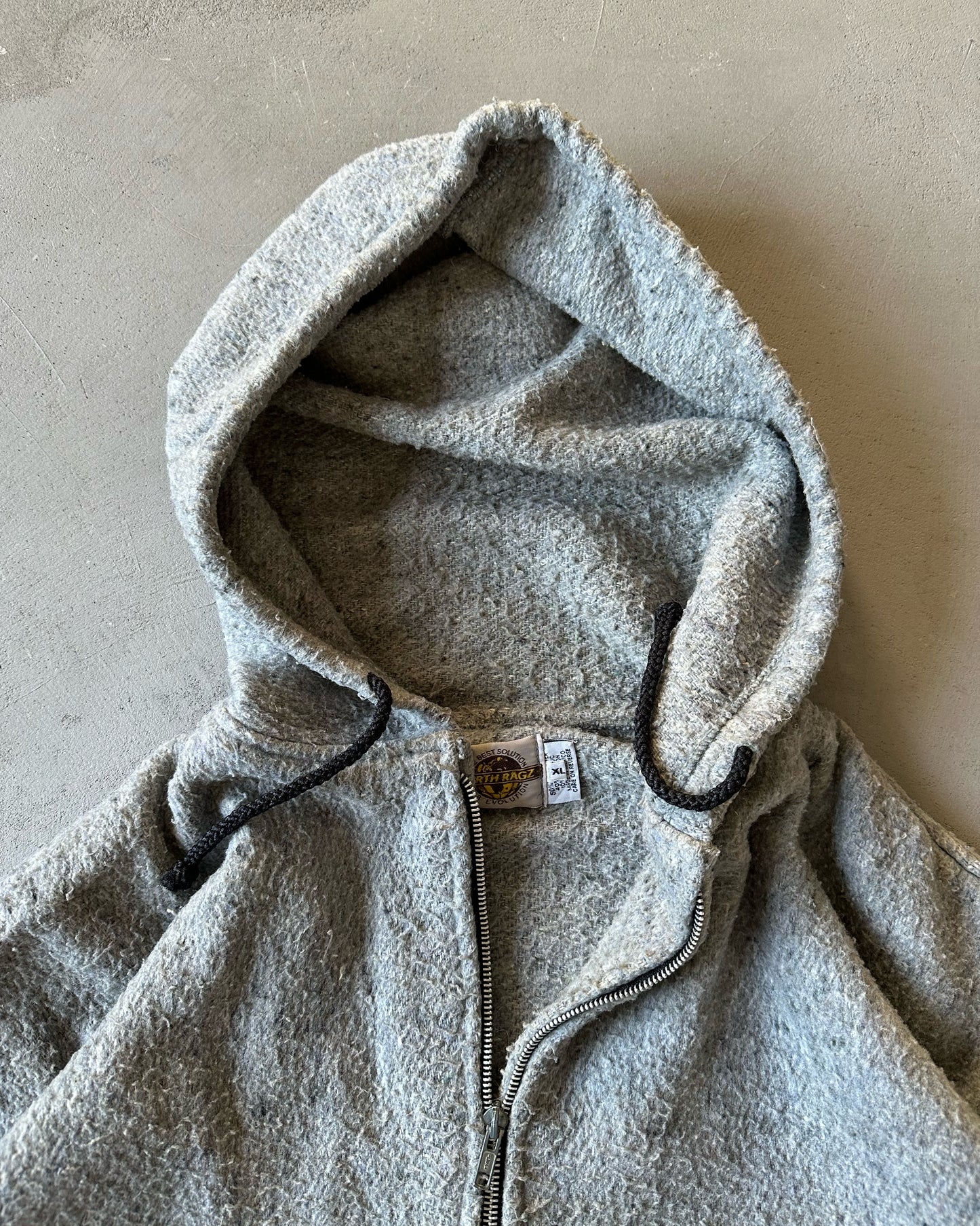 1990s - Grey EarthRagz Zip Up Hoodie - XL