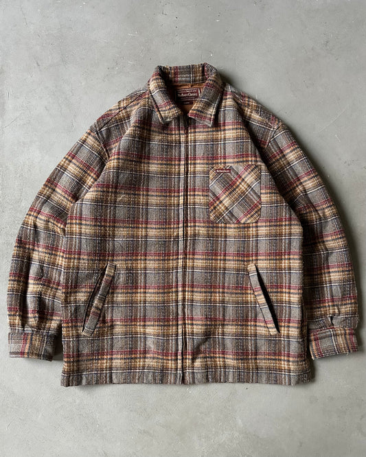 1990s - Grey/Red Marlboro Plaid Jacket - L