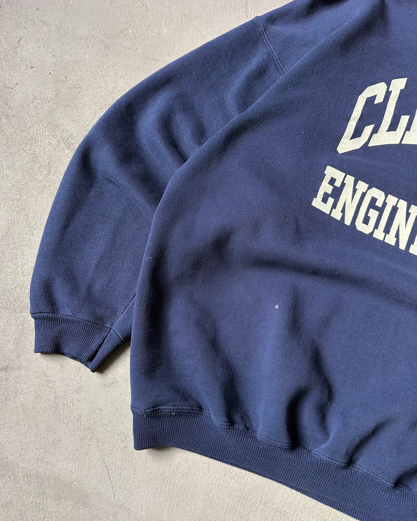 Années 90 - Sweat ras du cou Clemson bleu marine - XL