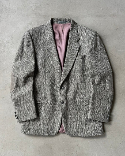 1980s - Grey Harris Tweed Blazer - 42