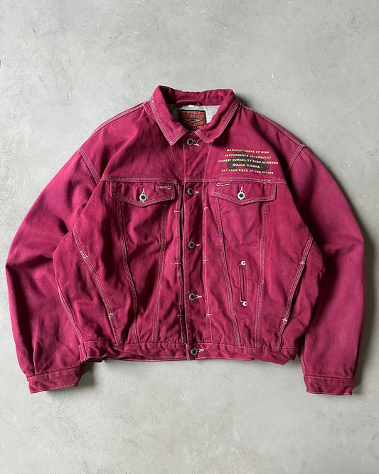 1990s - Cranberry Hot Gossip Trucker Jacket - M
