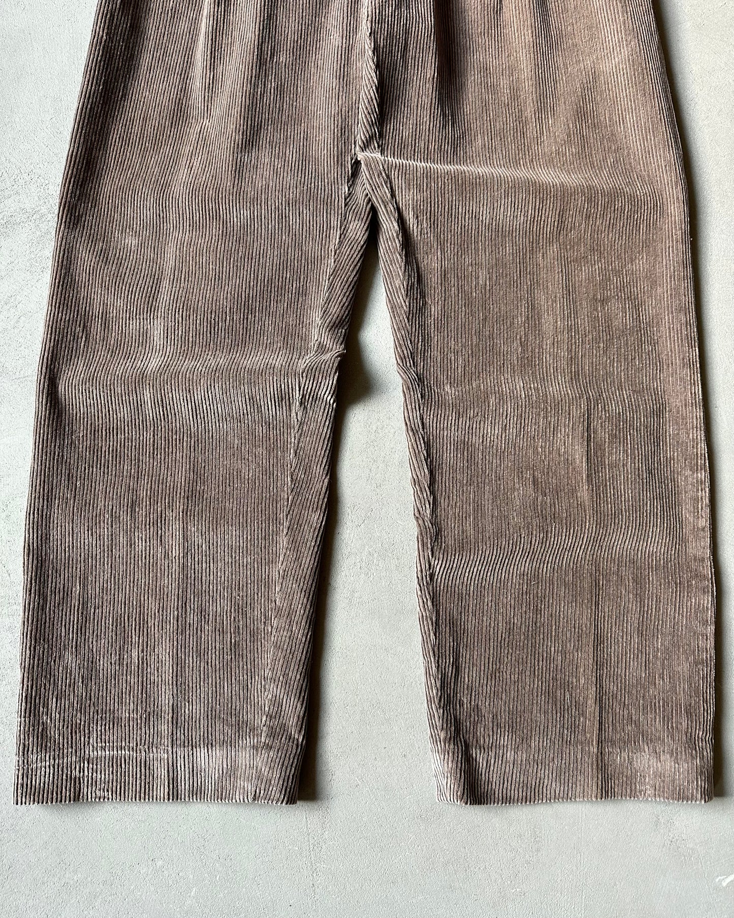 1990s - Light Brown Pleated Corduroy Pants - 37x32