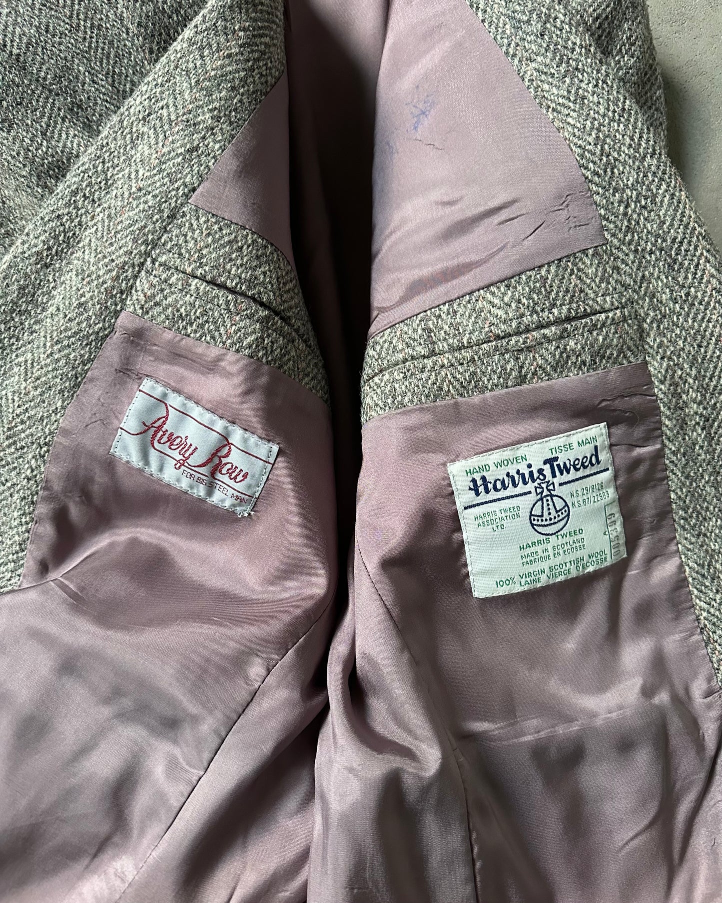 1980s - Grey Harris Tweed Blazer - 42