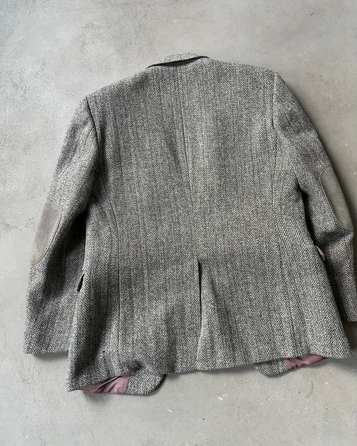 1980s - Grey Harris Tweed Blazer - 42