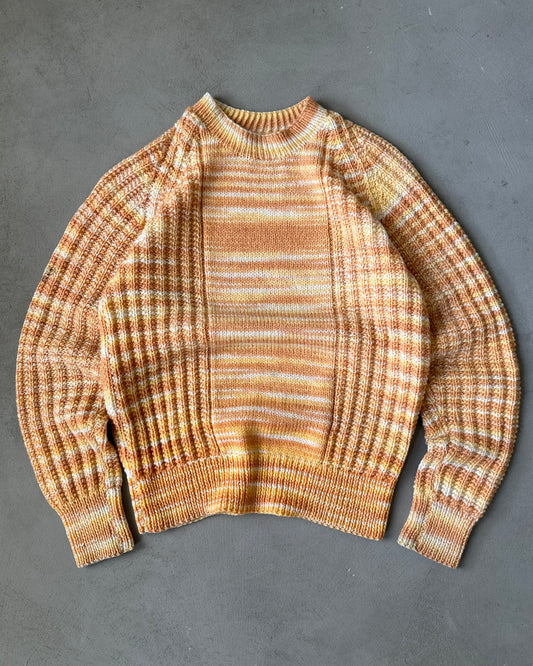 1980s - Light Orange Hand Knit Sweater - (W)S