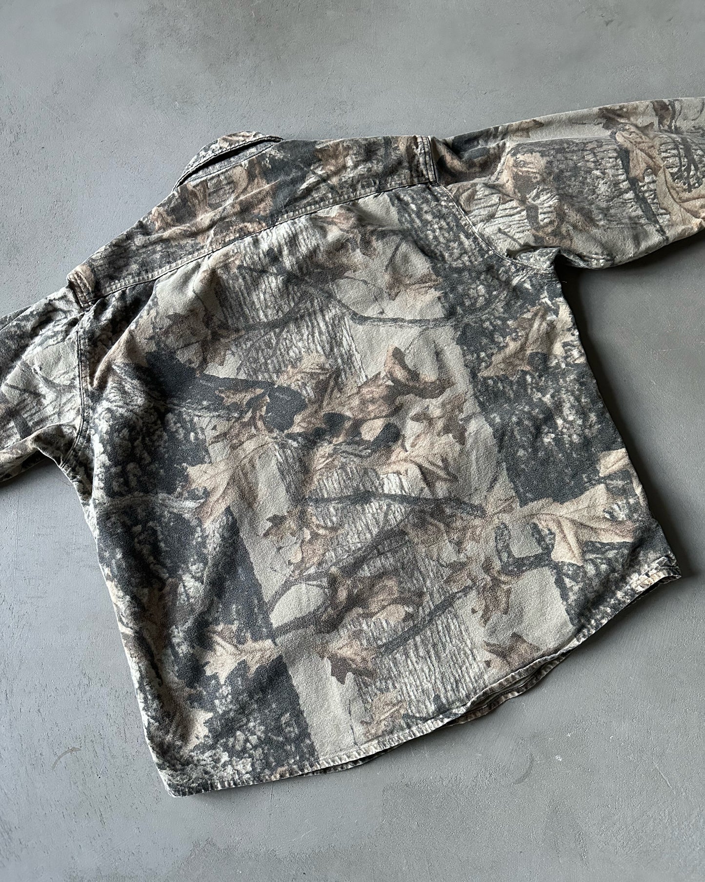 1990s - Camo Chamois Button Up - L/XL