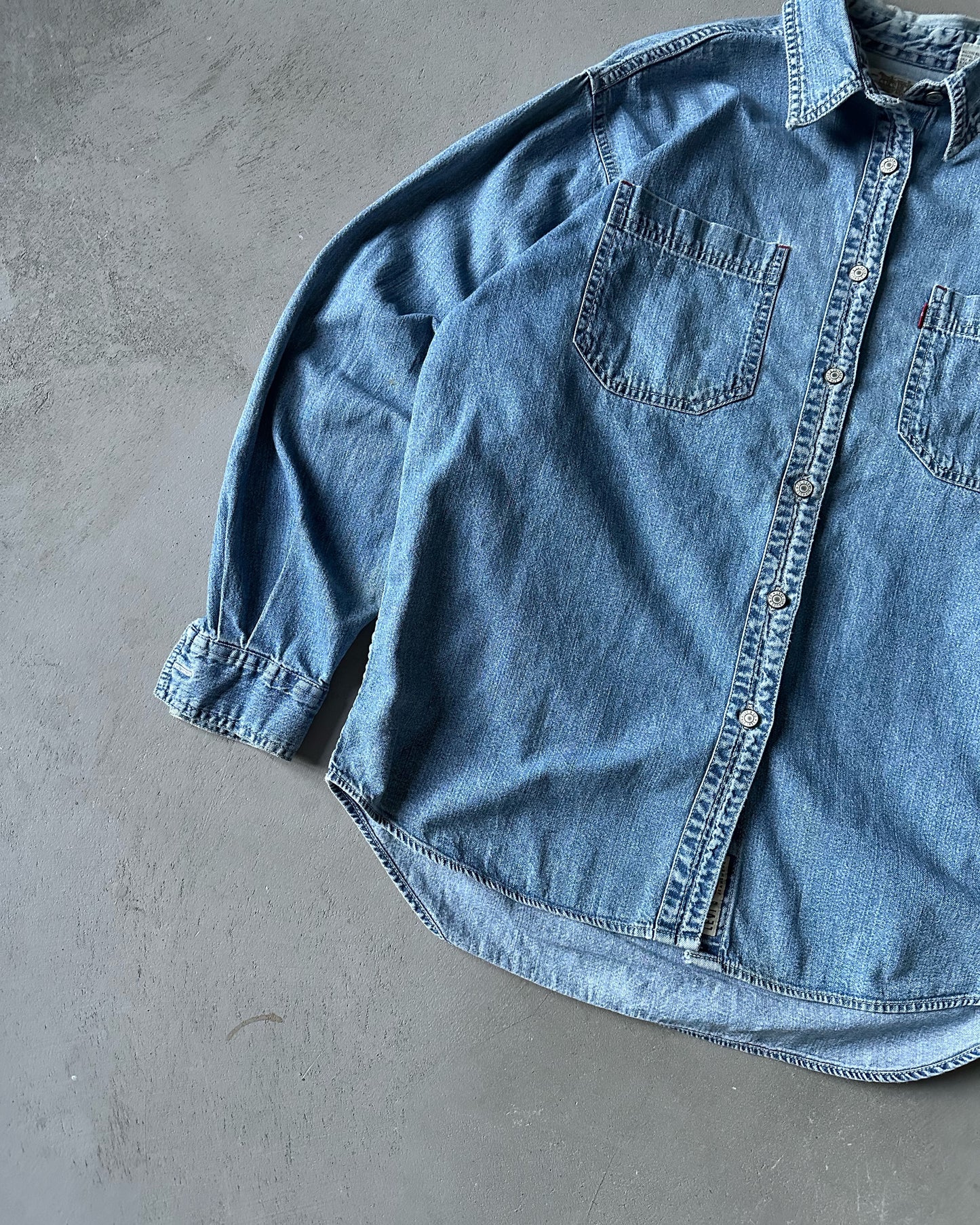 1990s - Levi's Red Tab Women's Denim Button Up - (W)L