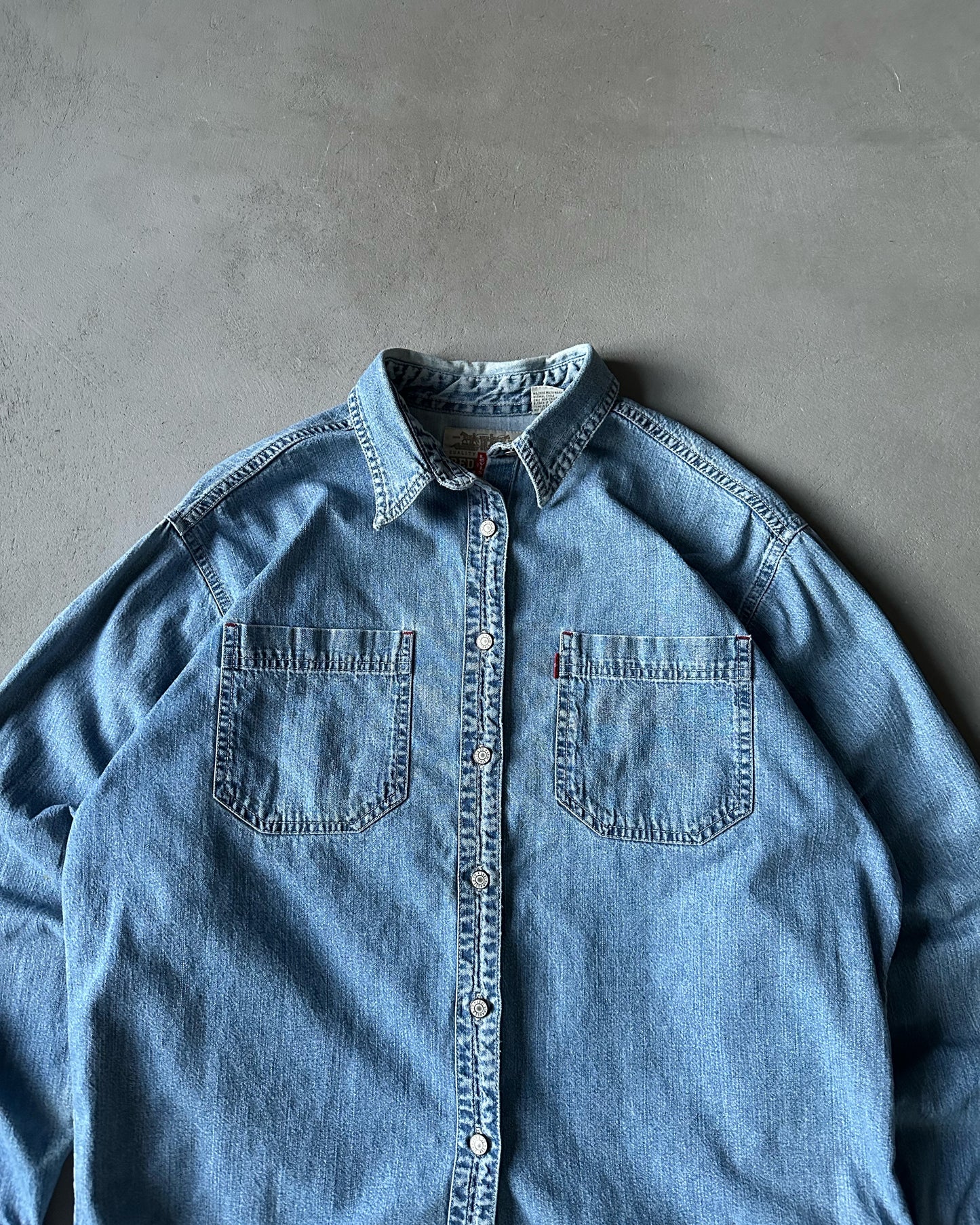 1990s - Levi's Red Tab Women's Denim Button Up - (W)L