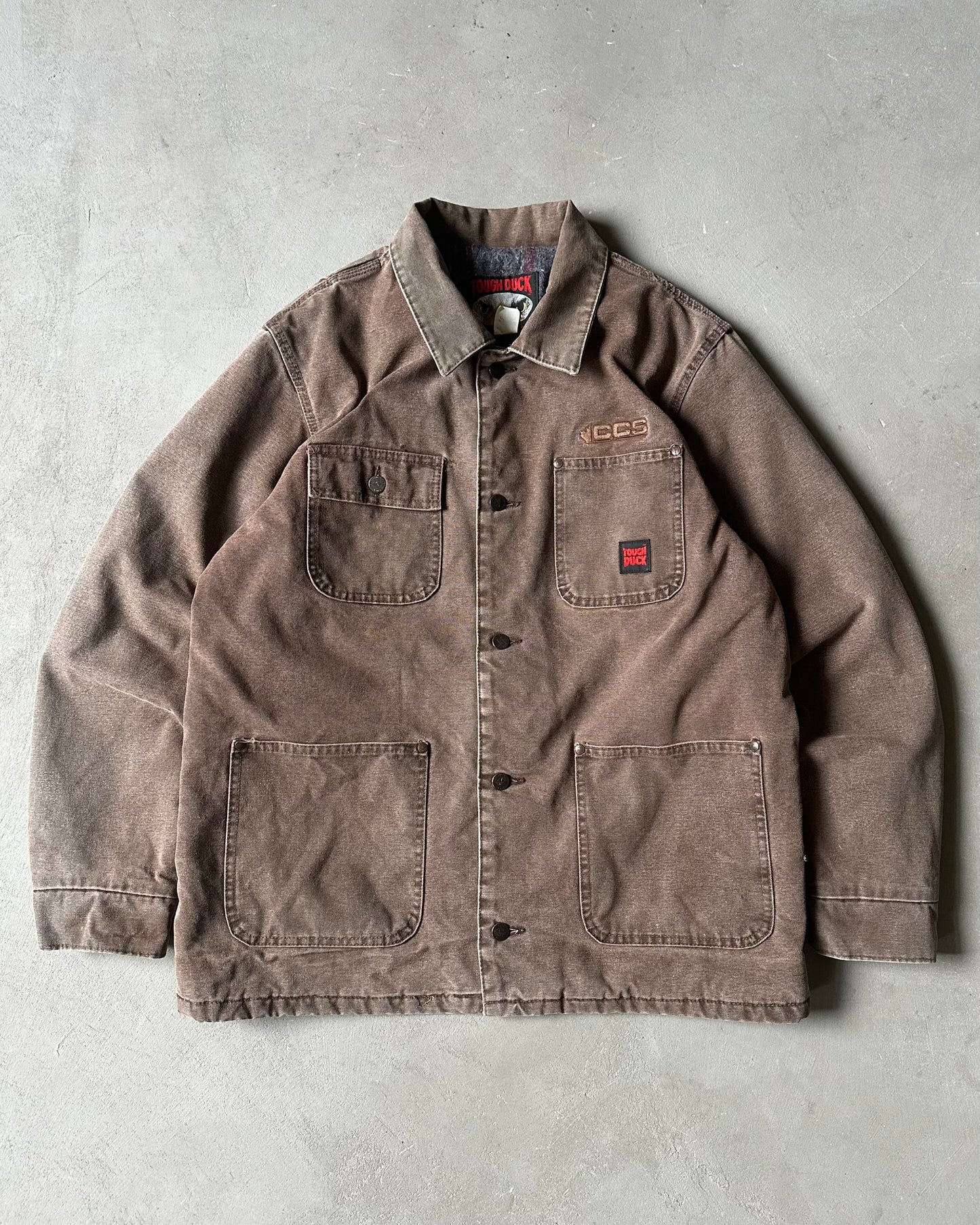1990s - Brown Tough Duck Work Jacket - L