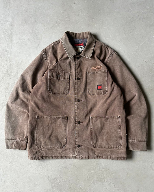 1990s - Brown Tough Duck Work Jacket - L