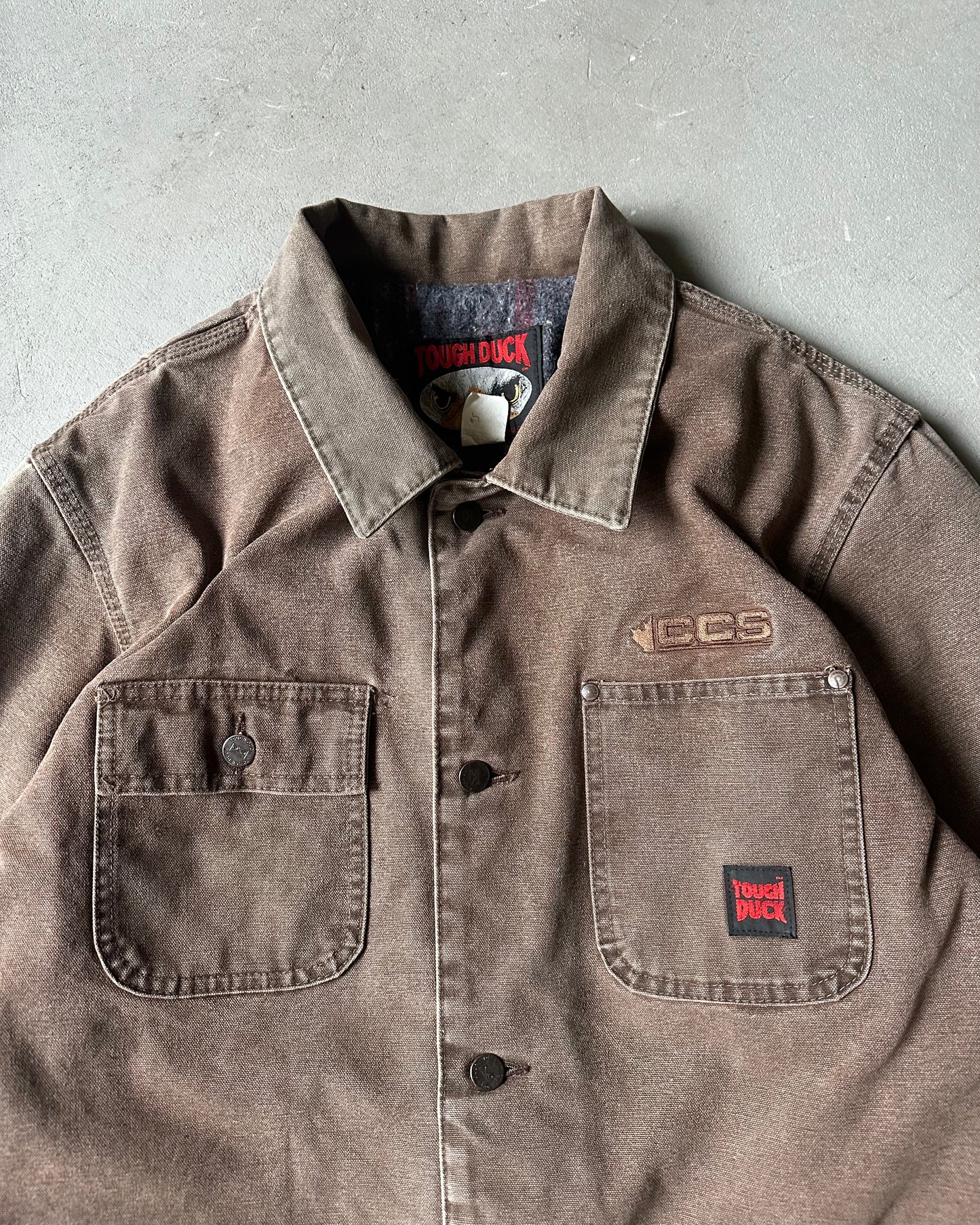 1990s - Brown Tough Duck Work Jacket - L