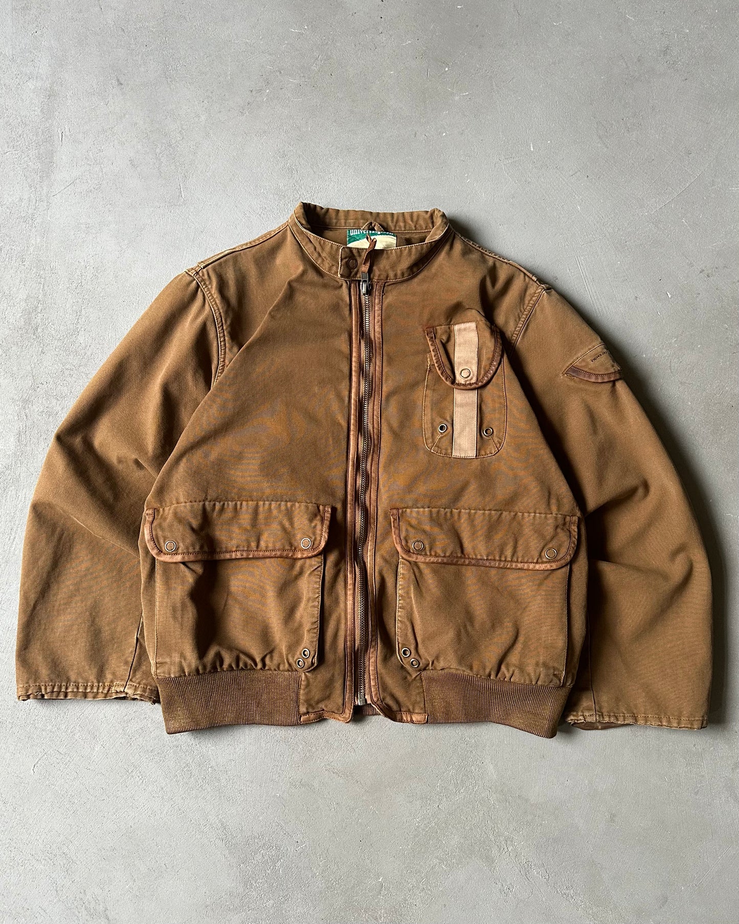 1990s - Camel Brown Utility Jacket - M/L