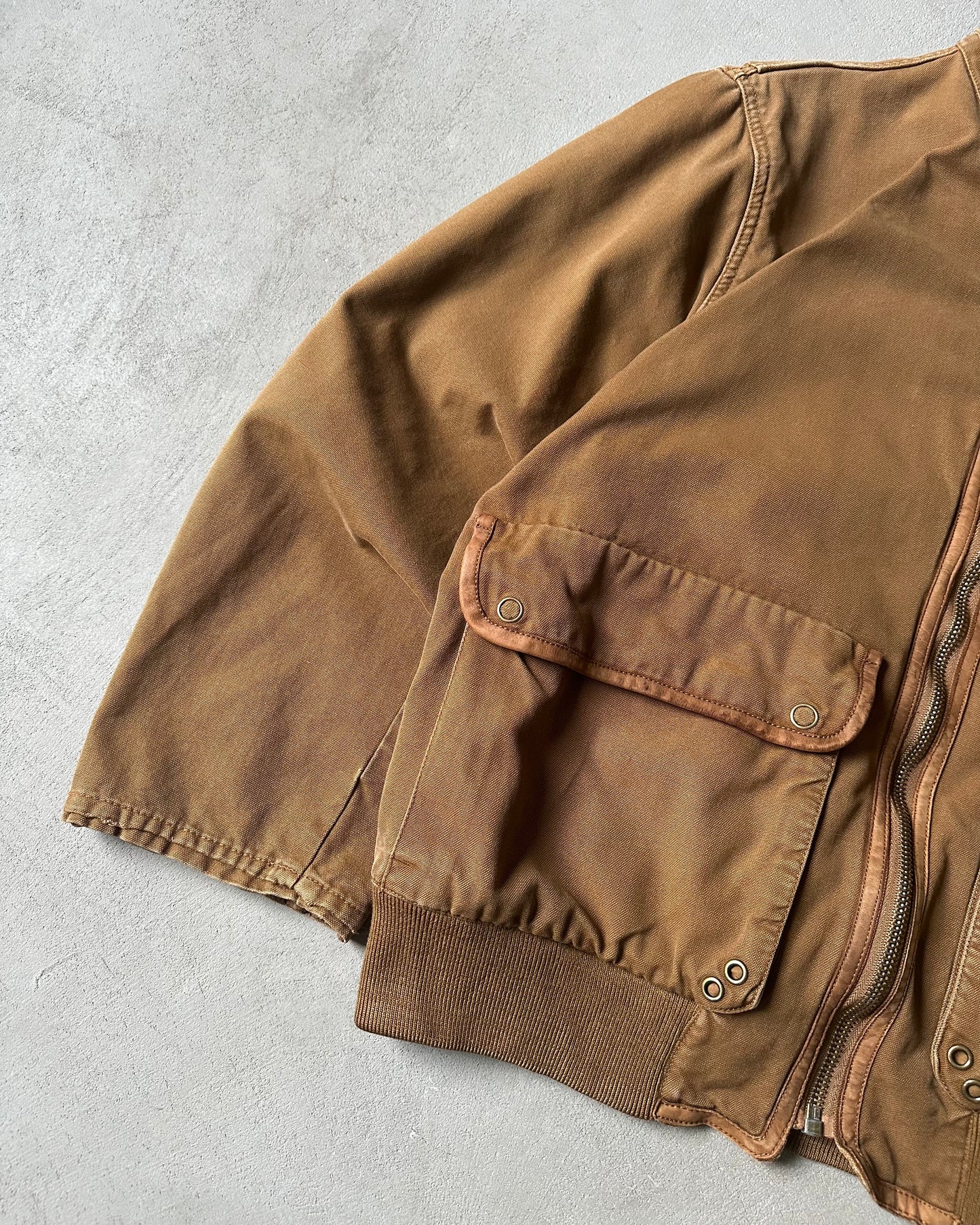 1990s - Camel Brown Utility Jacket - M/L