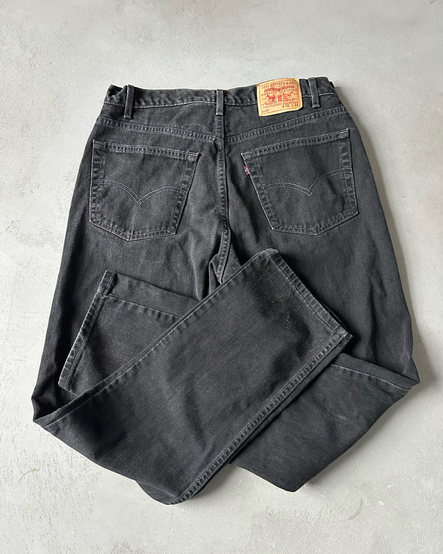 1990s - Black 505 Levi's Jeans USA - 35x33