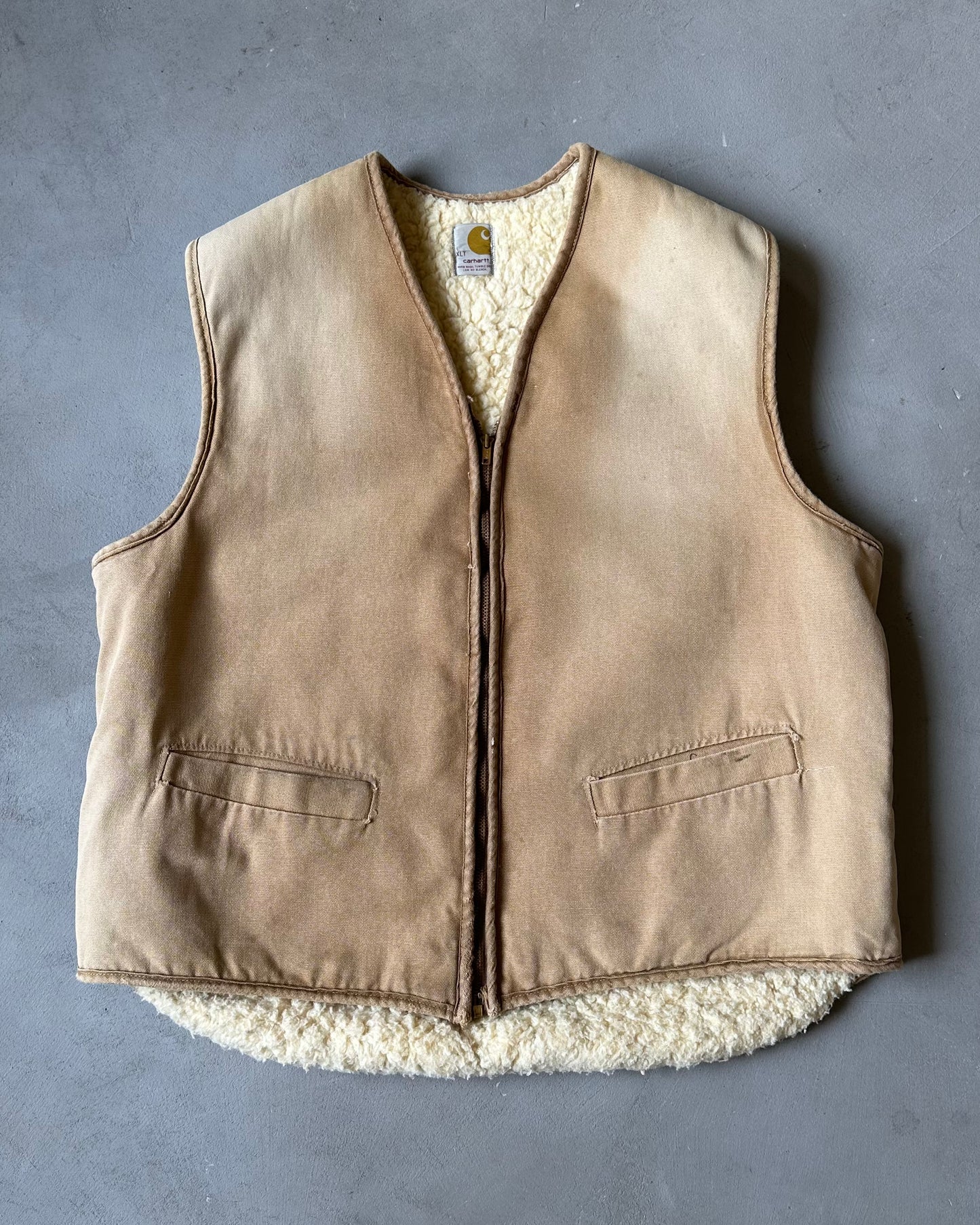 1980s - Duck Carhartt Sherpa Vest - XLT